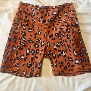 Animal print biker shorts
